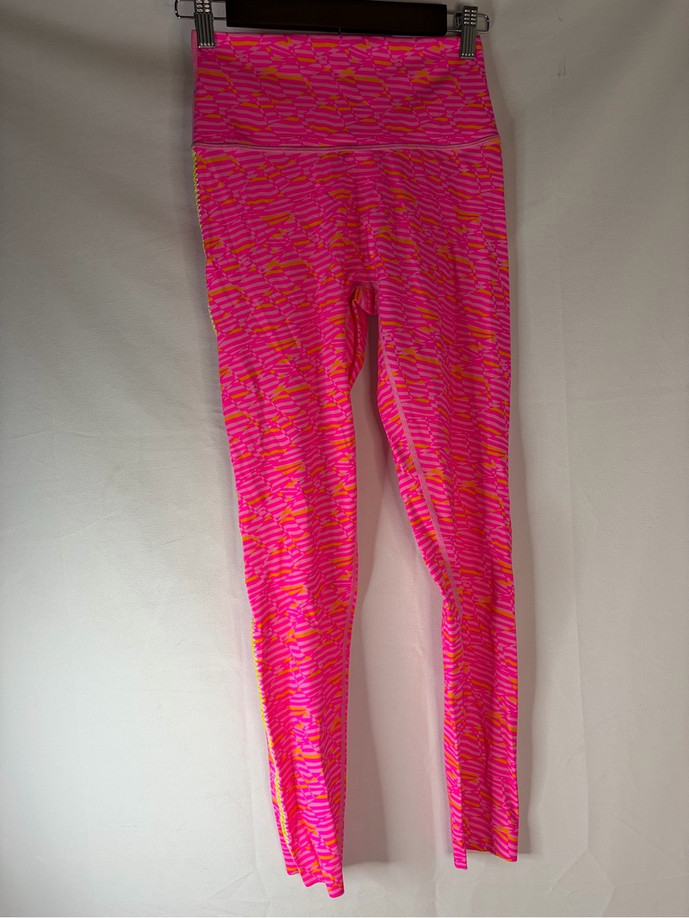 Bright Pink & Yellow Patterned Leggings